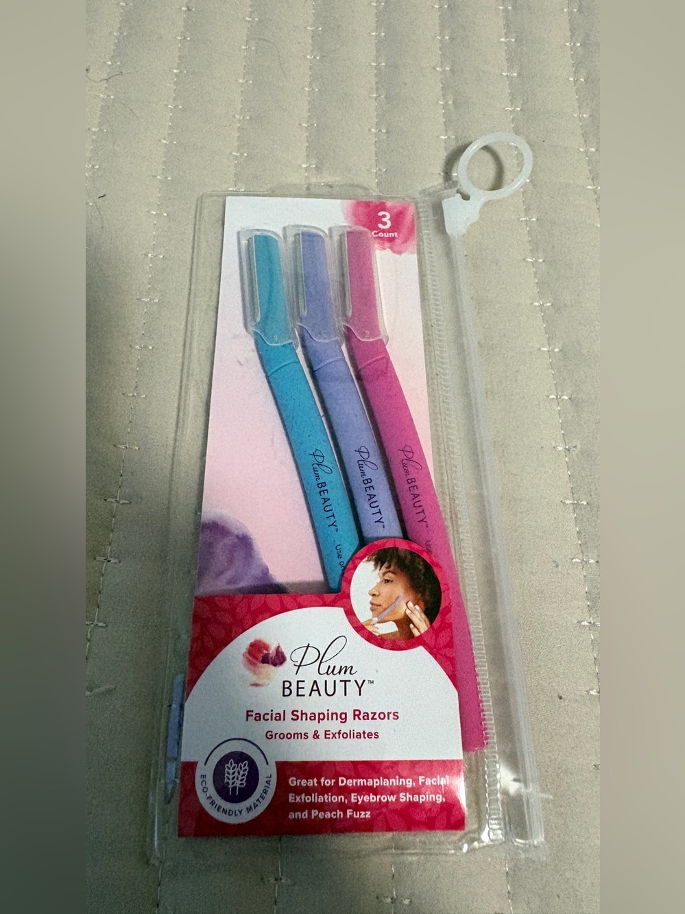 NEW - Facial Shaping Razors - Pink, Blue, Purple (3 Pack) - Dermaplaning Tools